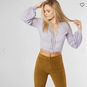 Free People Violet Croped Top Sz.XL